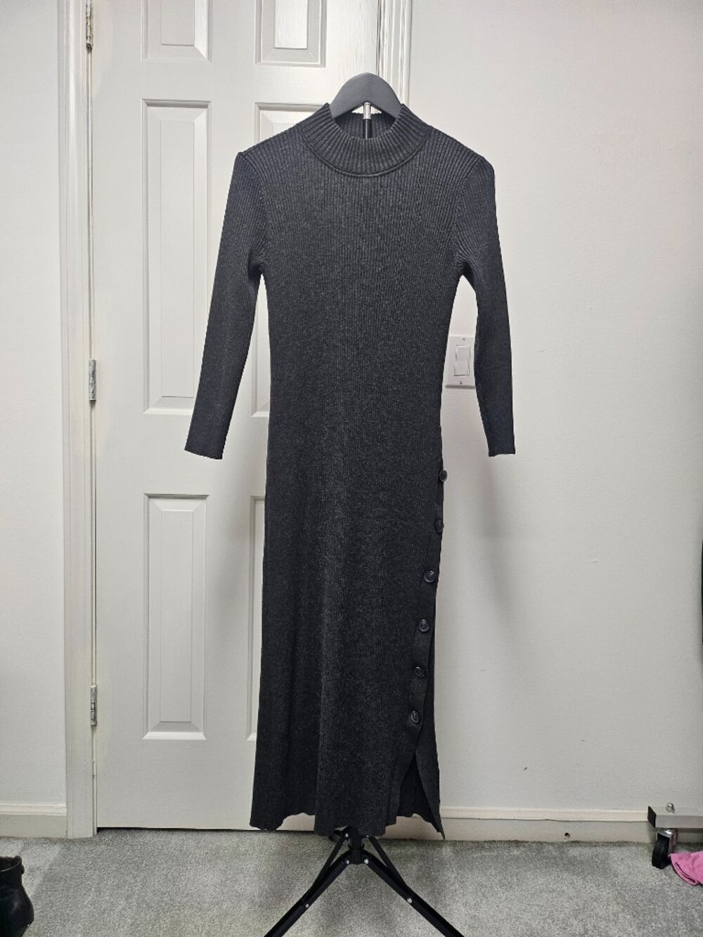Grey Calvin Klein Long Sweater Dress